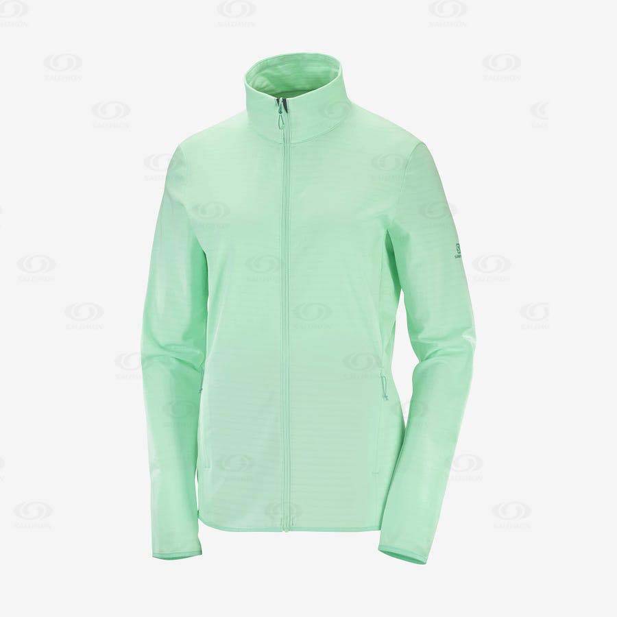 Dámské Mikiny S Kapucí Salomon ESSENTIAL LIGHTWARM Zelene | CZ-O1250