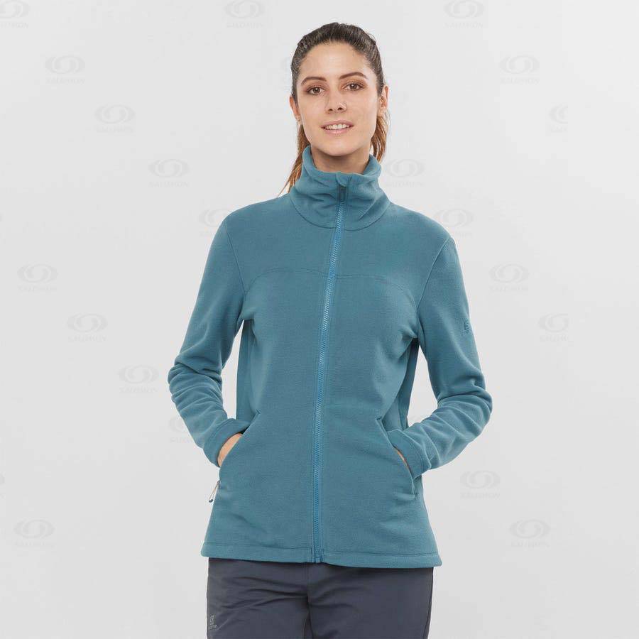 Dámské Mikiny S Kapucí Salomon ESSENTIAL COSY FLEECE Blankyt | CZ-O2118