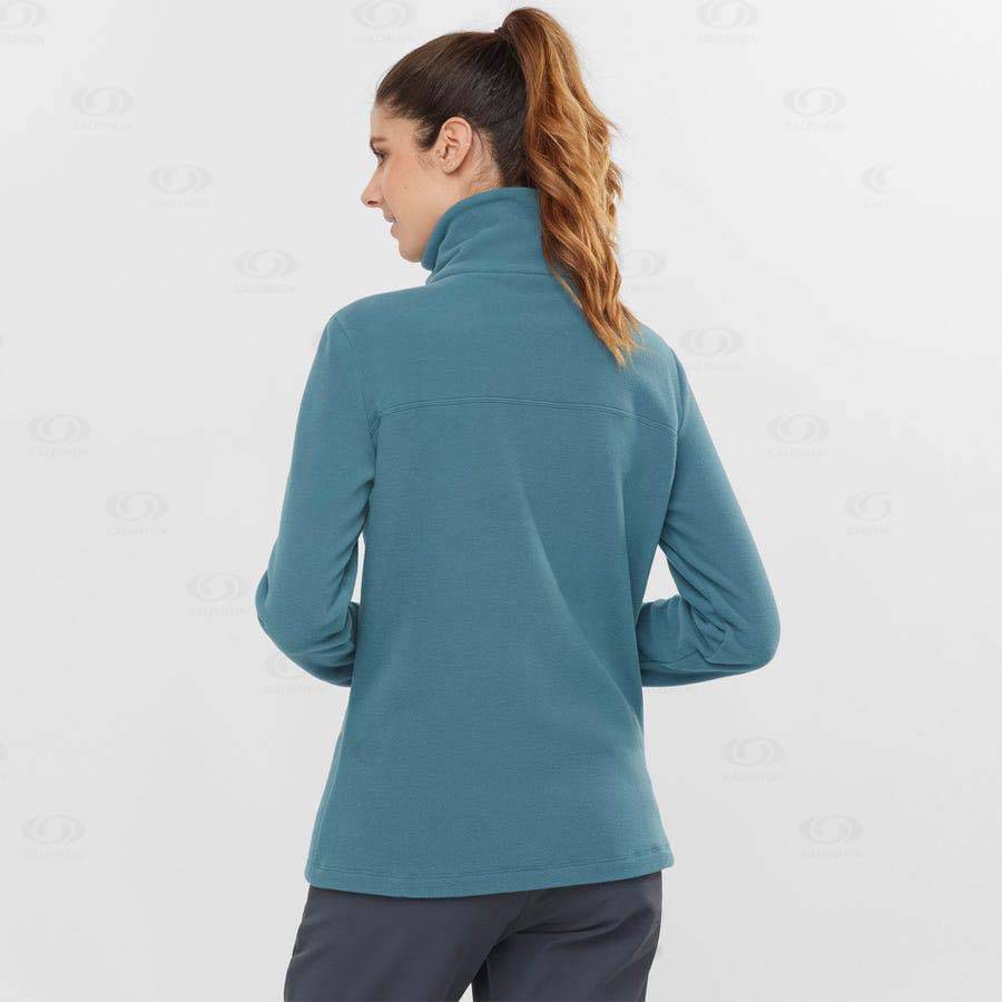 Dámské Mikiny S Kapucí Salomon ESSENTIAL COSY FLEECE Blankyt | CZ-O2118