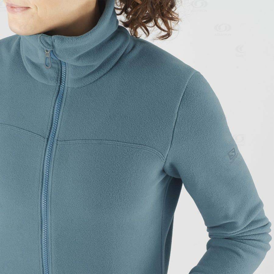 Dámské Mikiny S Kapucí Salomon ESSENTIAL COSY FLEECE Blankyt | CZ-O2118