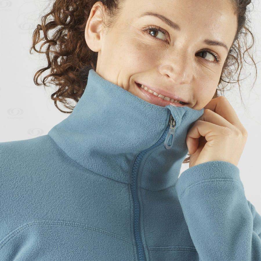Dámské Mikiny S Kapucí Salomon ESSENTIAL COSY FLEECE Blankyt | CZ-O2118