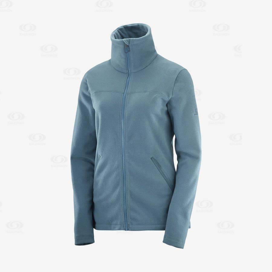 Dámské Mikiny S Kapucí Salomon ESSENTIAL COSY FLEECE Blankyt | CZ-O2118