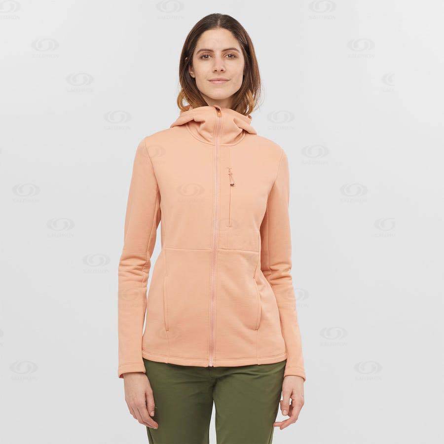 Dámské Mikiny S Kapucí Salomon ESSENTIAL XWARM Růžové | CZ-O2398
