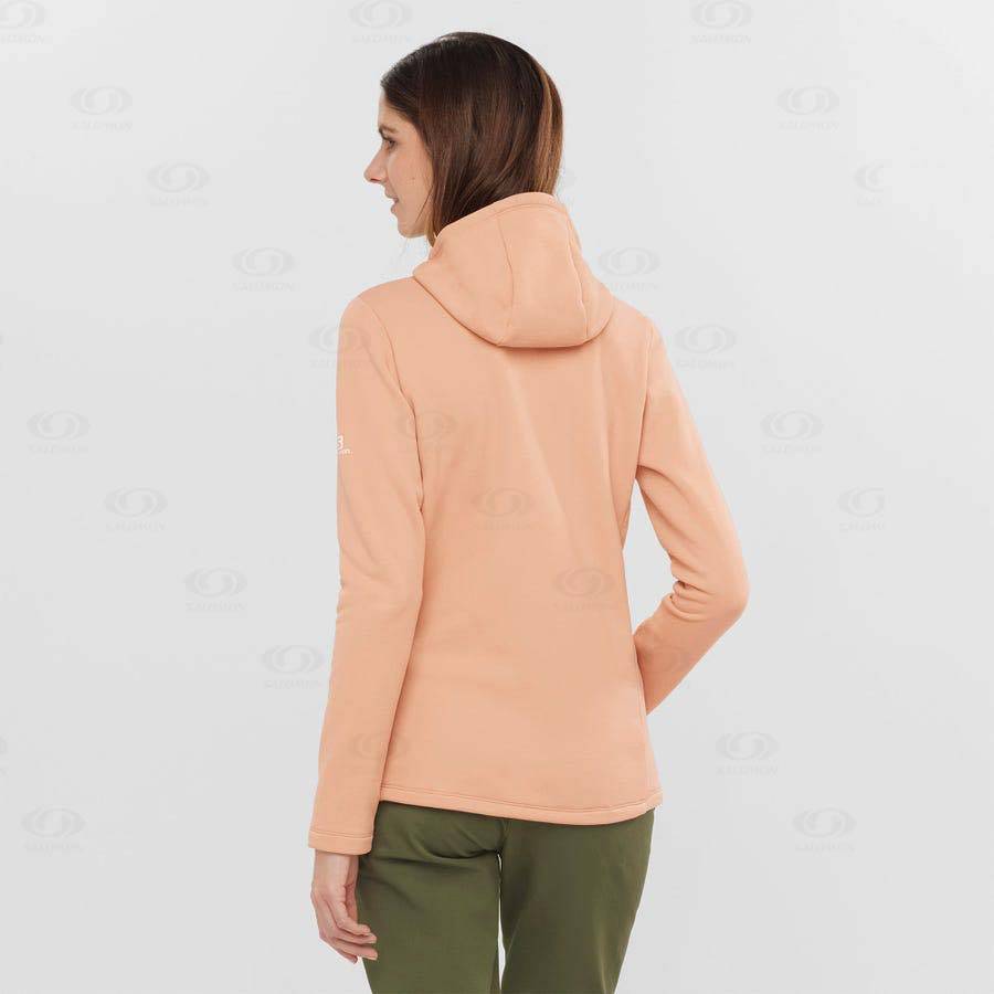 Dámské Mikiny S Kapucí Salomon ESSENTIAL XWARM Růžové | CZ-O2398