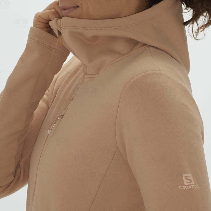 Dámské Mikiny S Kapucí Salomon ESSENTIAL XWARM Růžové | CZ-O2398