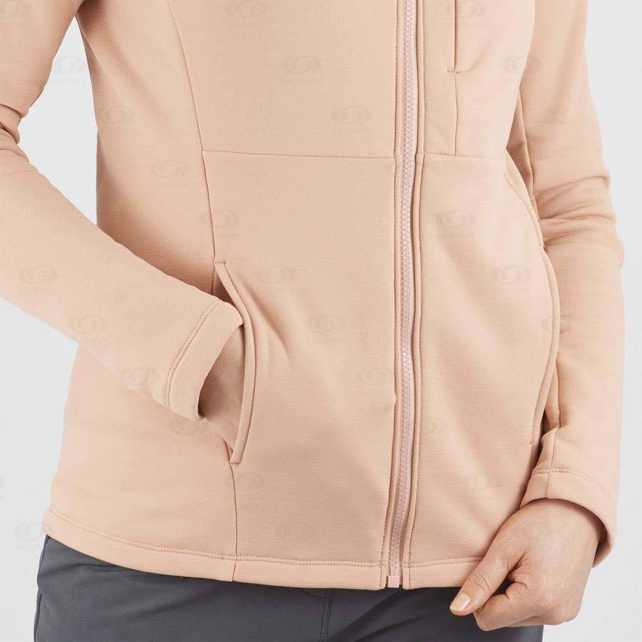 Dámské Mikiny S Kapucí Salomon ESSENTIAL XWARM Růžové | CZ-O2398