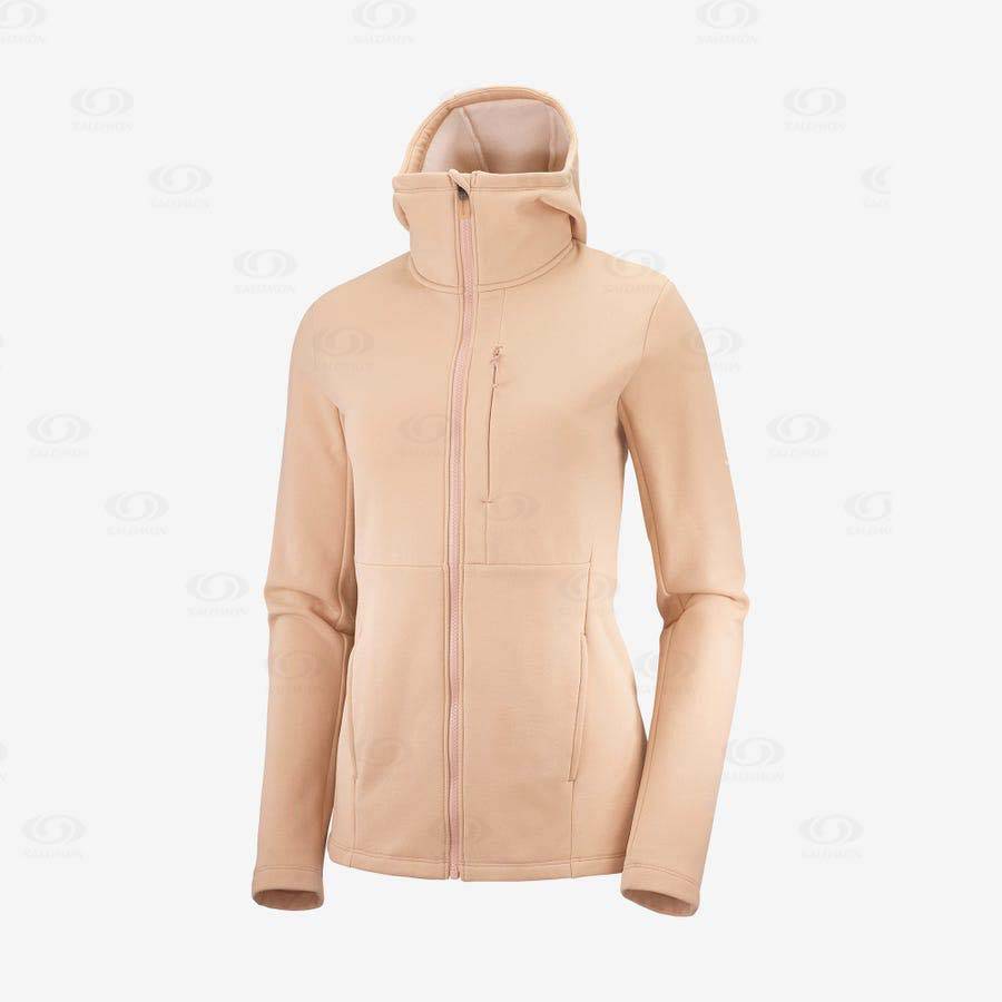 Dámské Mikiny S Kapucí Salomon ESSENTIAL XWARM Růžové | CZ-O2398