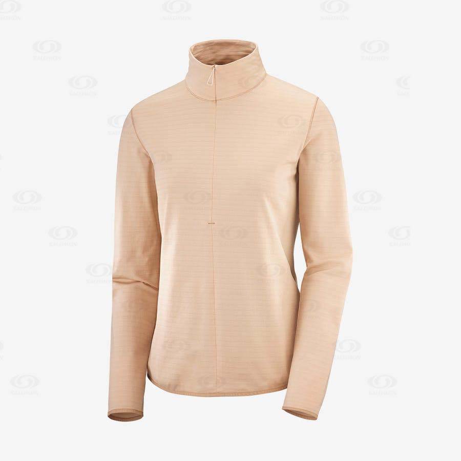 Dámské Mikiny S Kapucí Salomon ESSENTIAL LIGHTWARM Růžové | CZ-S2157