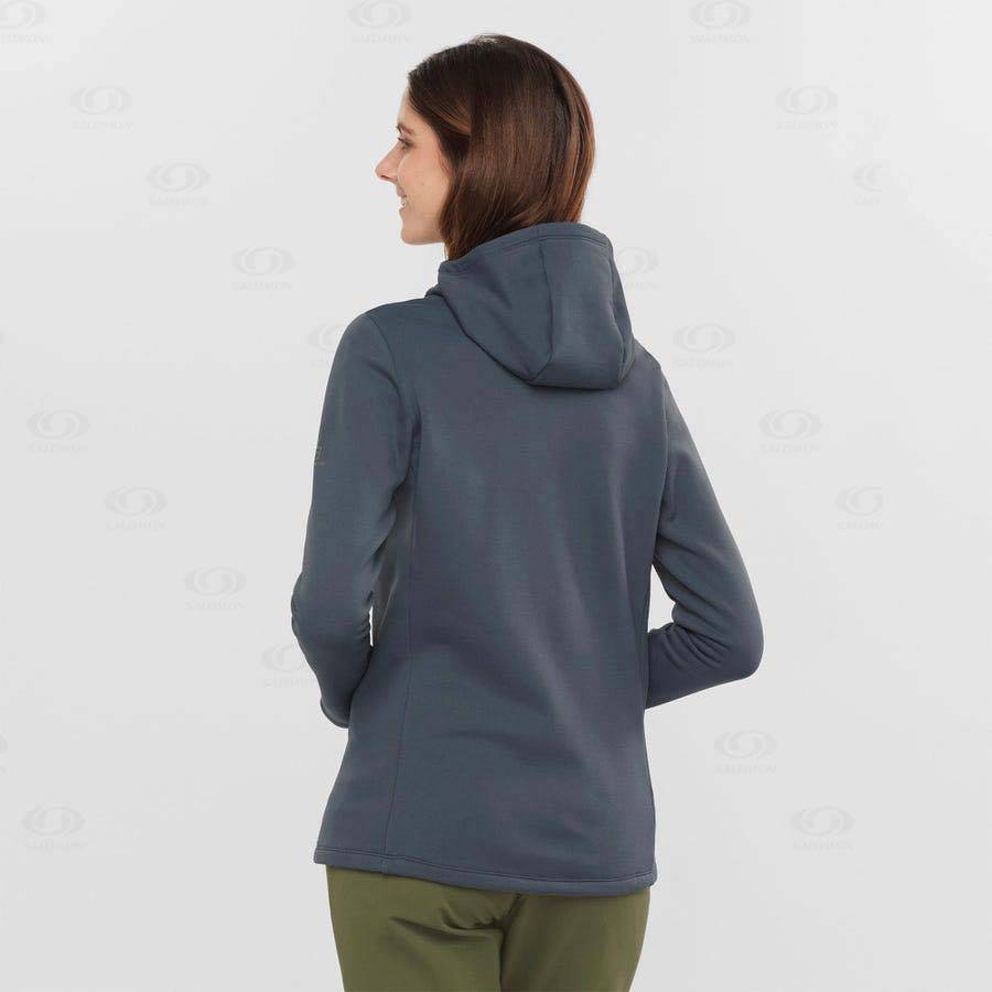 Dámské Mikiny S Kapucí Salomon ESSENTIAL XWARM Černé | CZ-wS1394