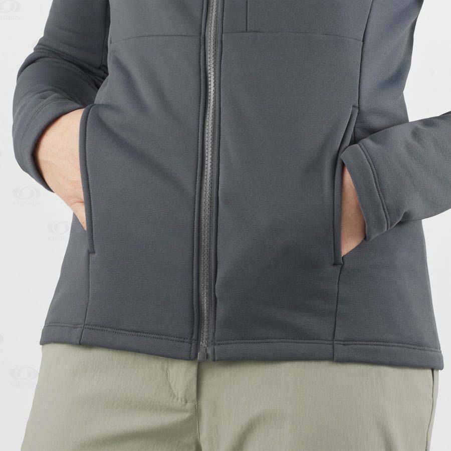 Dámské Mikiny S Kapucí Salomon ESSENTIAL XWARM Černé | CZ-wS1394