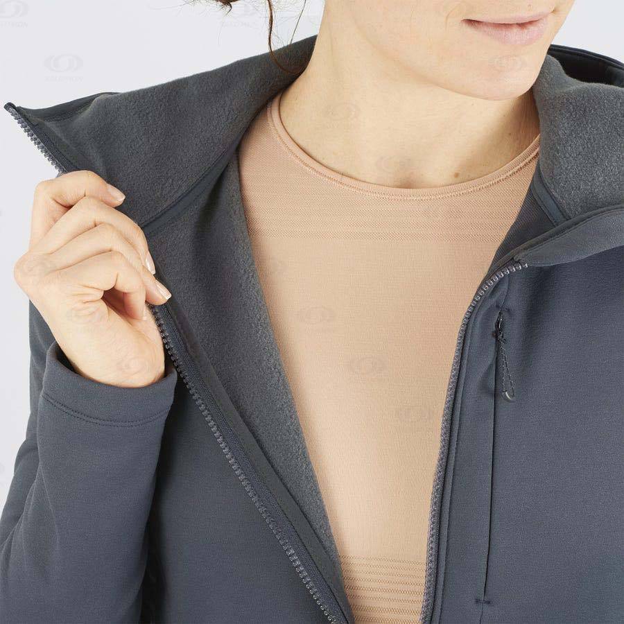 Dámské Mikiny S Kapucí Salomon ESSENTIAL XWARM Černé | CZ-wS1394