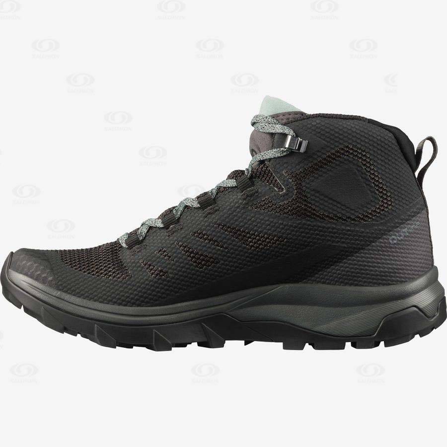 Dámské Nepromokavé Boty Salomon OUTLINE MID GORE-TEX Tmavě Blankyt | CZ-N2275