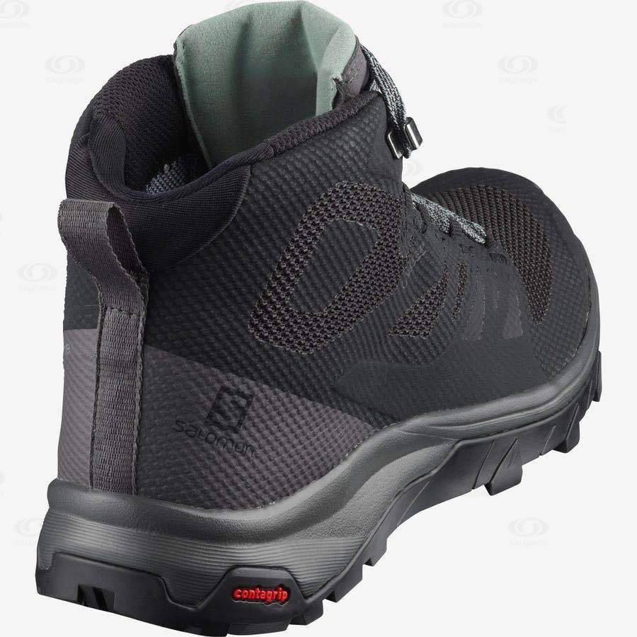 Dámské Nepromokavé Boty Salomon OUTLINE MID GORE-TEX Tmavě Blankyt | CZ-N2275