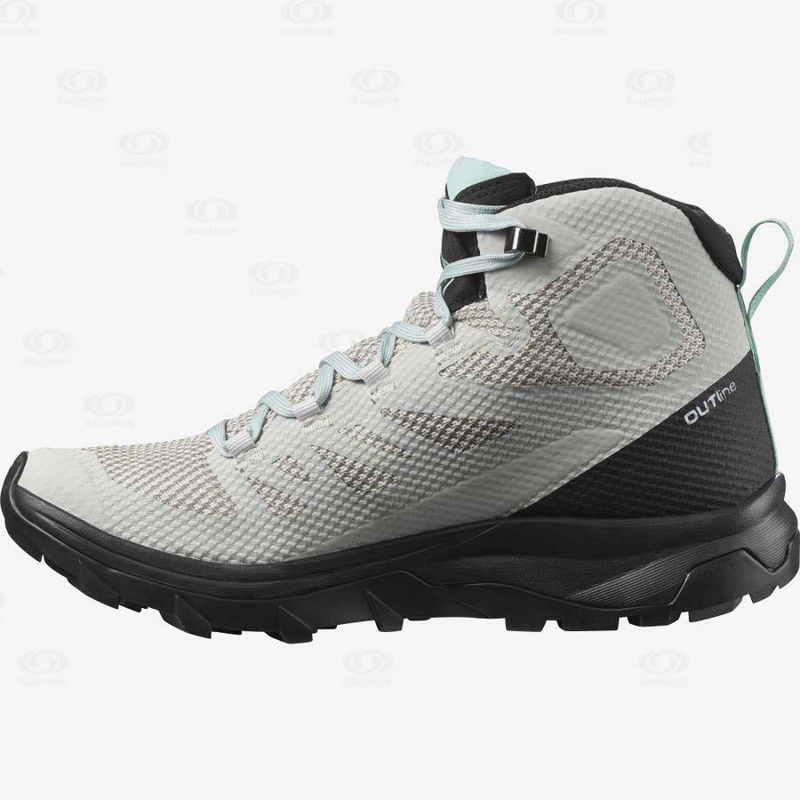 Dámské Nepromokavé Boty Salomon OUTLINE MID GORE-TEX Béžový | CZ-W3140
