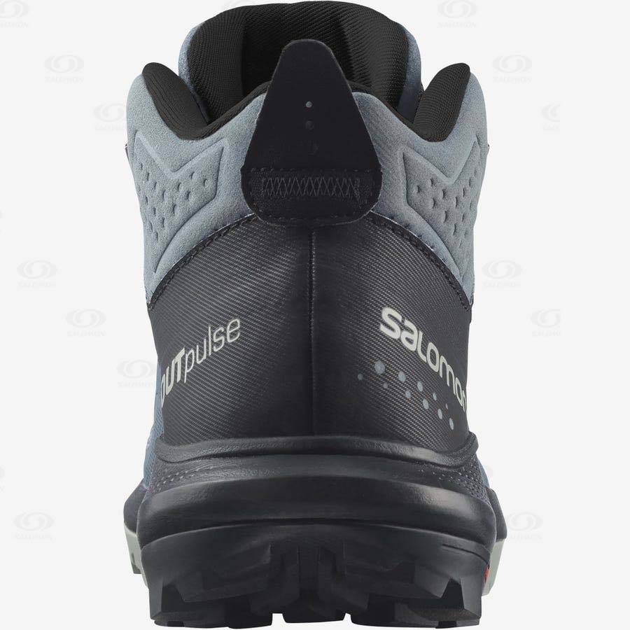 Dámské Nepromokavé Boty Salomon OUTPULSE MID GORE-TEX Stříbrné | CZ-N1708