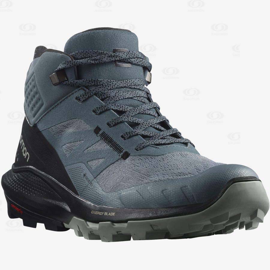 Dámské Nepromokavé Boty Salomon OUTPULSE MID GORE-TEX Stříbrné | CZ-N1708