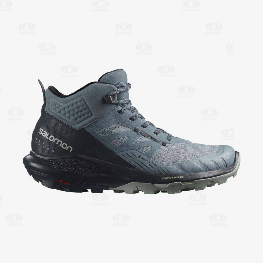 Dámské Nepromokavé Boty Salomon OUTPULSE MID GORE-TEX Stříbrné | CZ-N1708