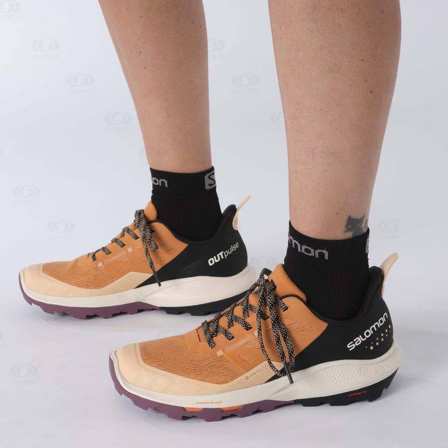 Dámské Nepromokavé Boty Salomon OUTPULSE GORE-TEX Hnědé | CZ-O2001