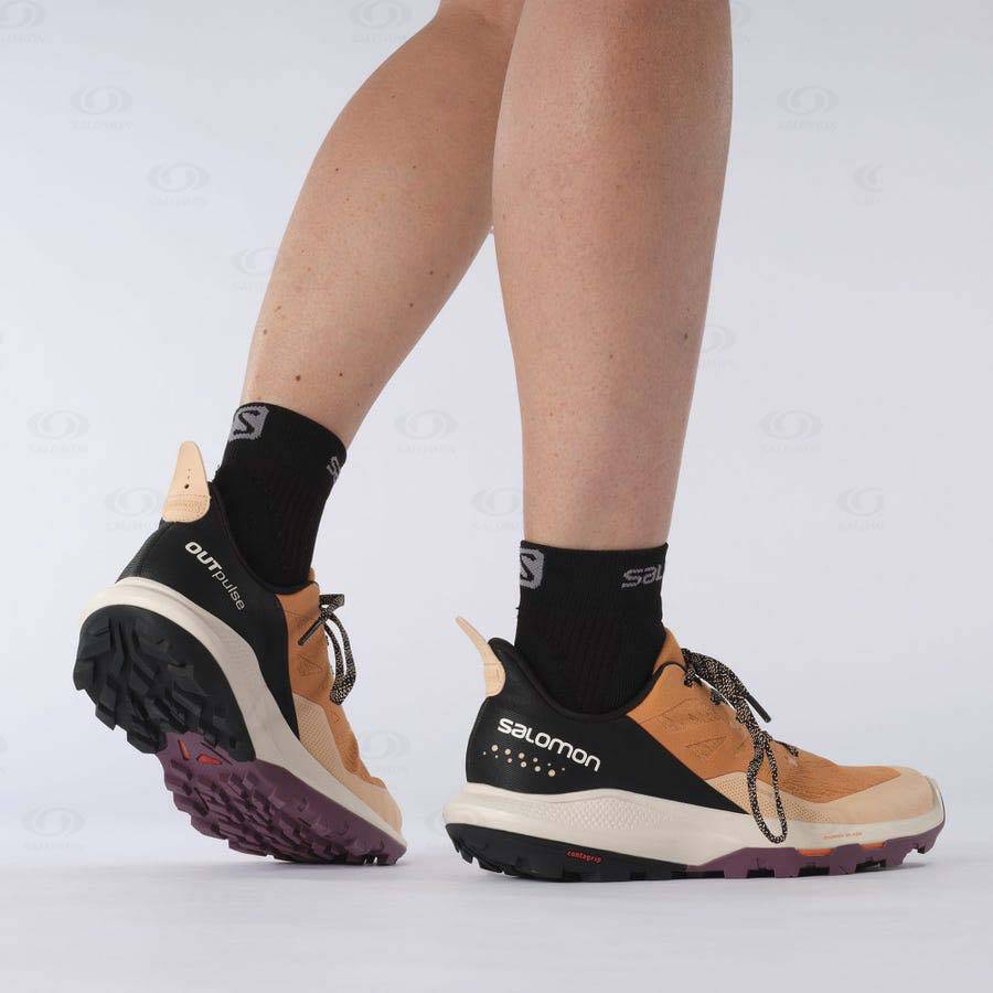 Dámské Nepromokavé Boty Salomon OUTPULSE GORE-TEX Hnědé | CZ-O2001