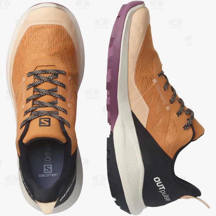 Dámské Nepromokavé Boty Salomon OUTPULSE GORE-TEX Hnědé | CZ-O2001