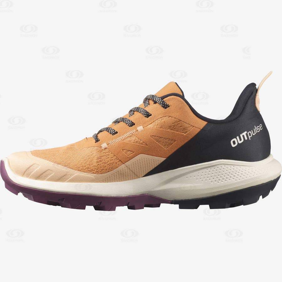 Dámské Nepromokavé Boty Salomon OUTPULSE GORE-TEX Hnědé | CZ-O2001