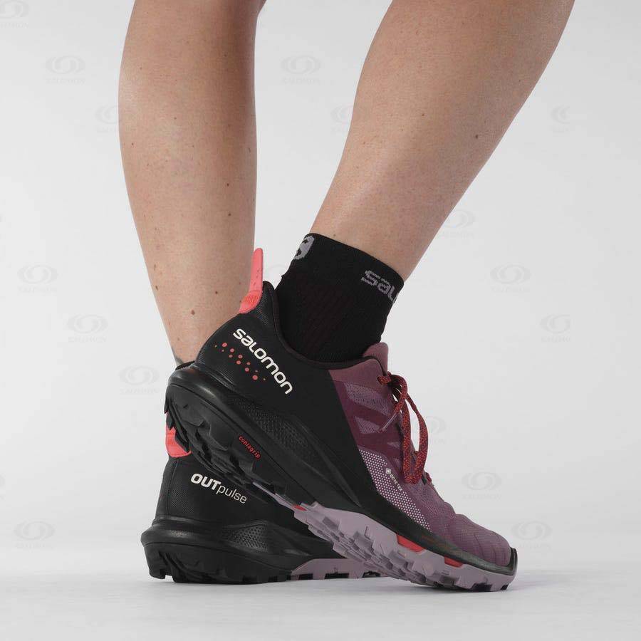 Dámské Nepromokavé Boty Salomon OUTPULSE GORE-TEX Fialové | CZ-O2316