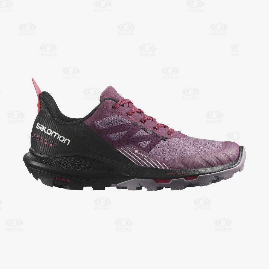 Dámské Nepromokavé Boty Salomon OUTPULSE GORE-TEX Fialové | CZ-O2316