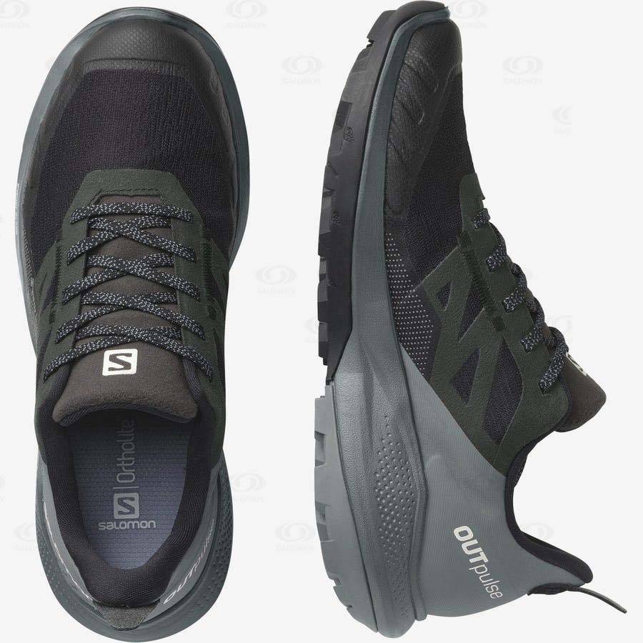 Dámské Nepromokavé Boty Salomon OUTPULSE GORE-TEX Šedé Černé | CZ-W1980