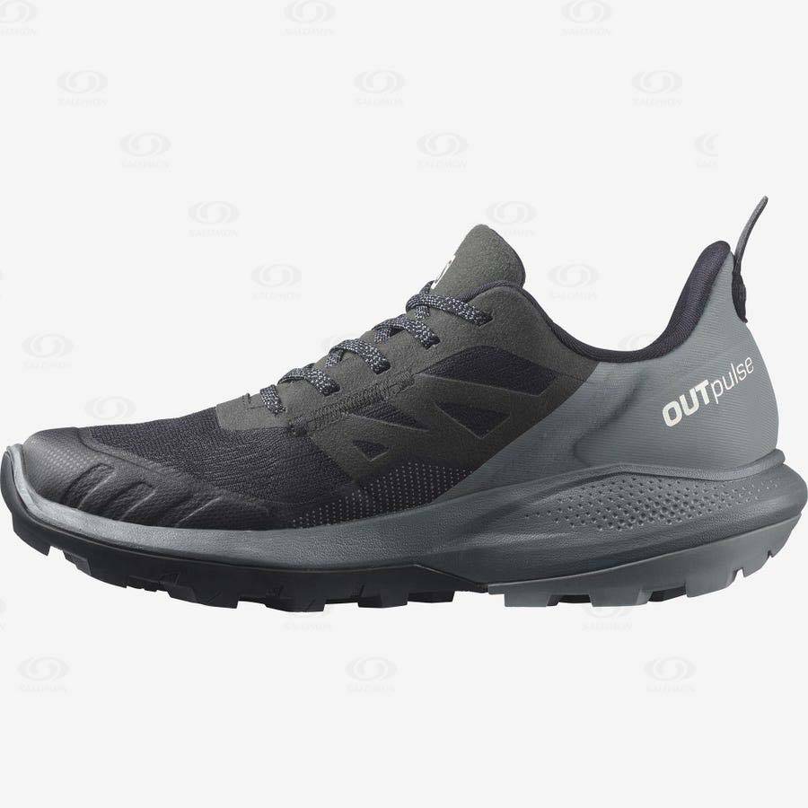 Dámské Nepromokavé Boty Salomon OUTPULSE GORE-TEX Šedé Černé | CZ-W1980