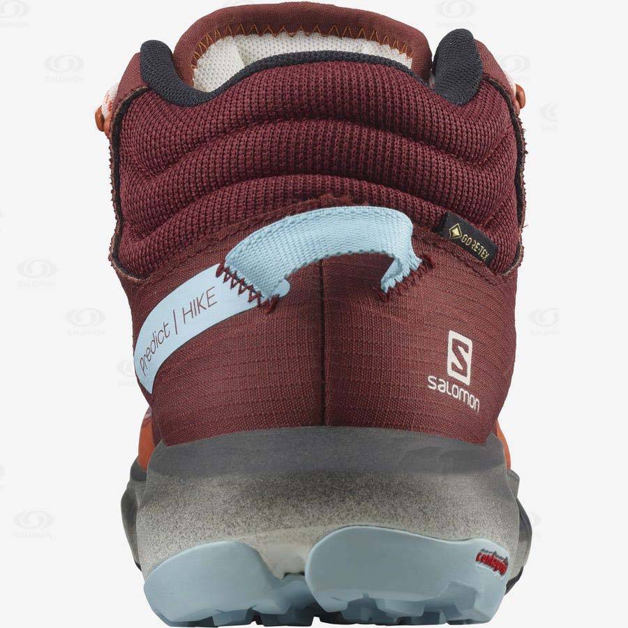 Dámské Nepromokavé Boty Salomon PREDICT HIKE MID GORE-TEX Oranžové | CZ-N1764