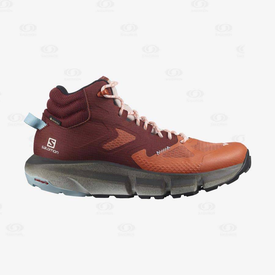 Dámské Nepromokavé Boty Salomon PREDICT HIKE MID GORE-TEX Oranžové | CZ-N1764