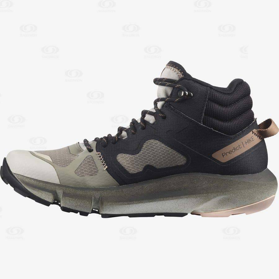 Dámské Nepromokavé Boty Salomon PREDICT HIKE MID GORE-TEX Béžový | CZ-O2372