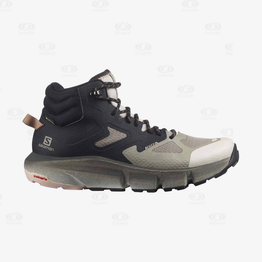 Dámské Nepromokavé Boty Salomon PREDICT HIKE MID GORE-TEX Béžový | CZ-O2372