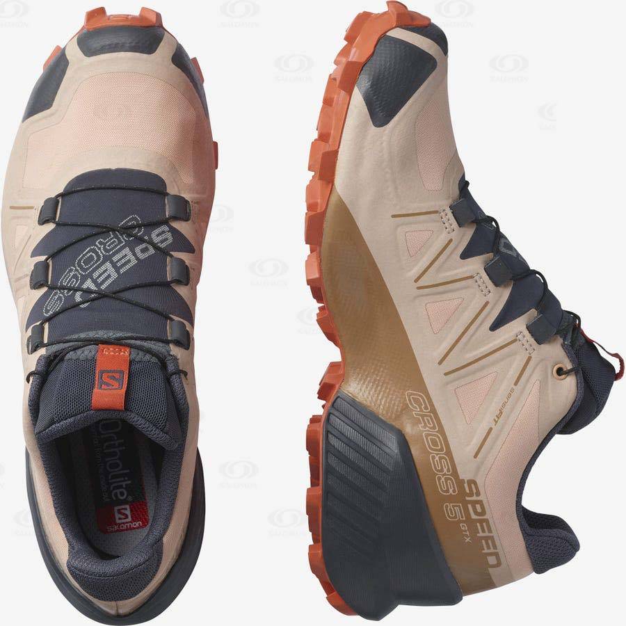 Dámské Nepromokavé Boty Salomon SPEEDCROSS 5 GORE-TEX Hnědé | CZ-W1210