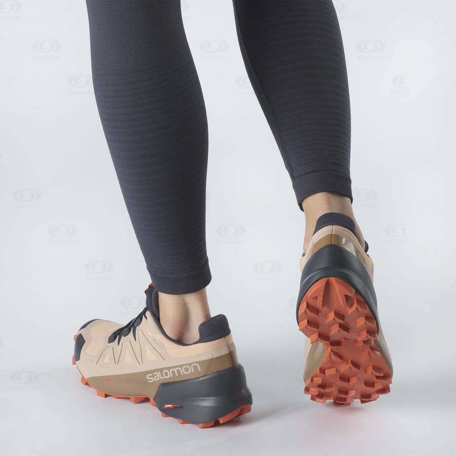 Dámské Nepromokavé Boty Salomon SPEEDCROSS 5 GORE-TEX Hnědé | CZ-W1210