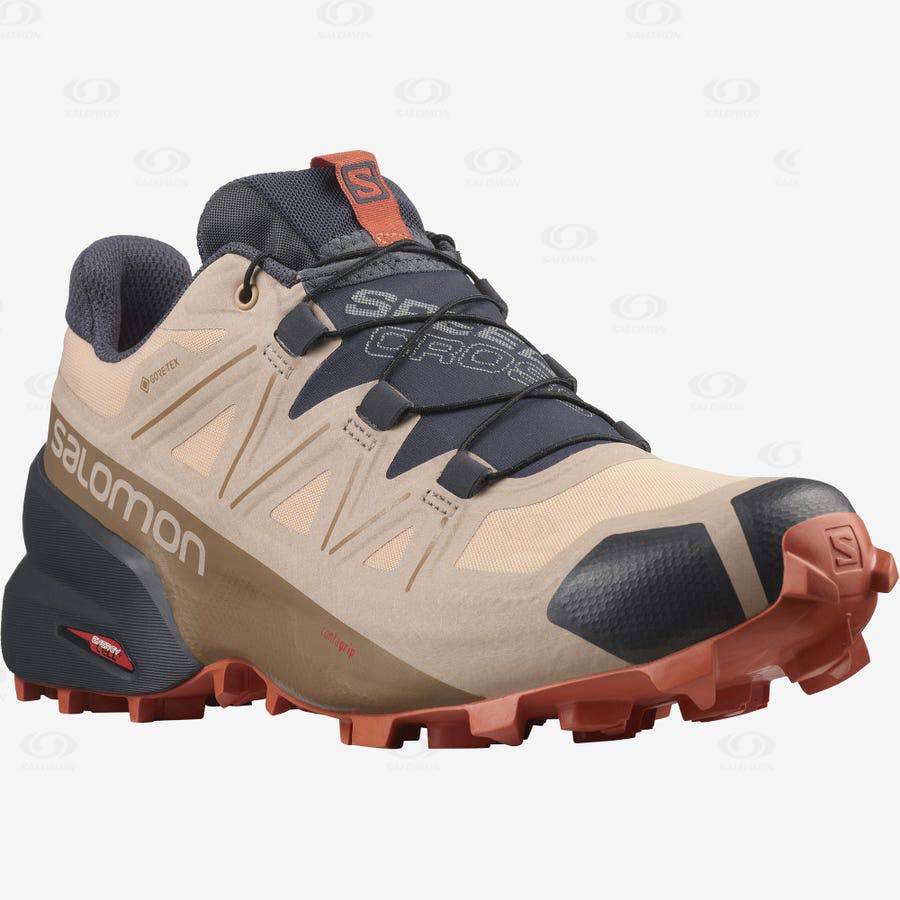 Dámské Nepromokavé Boty Salomon SPEEDCROSS 5 GORE-TEX Hnědé | CZ-W1210