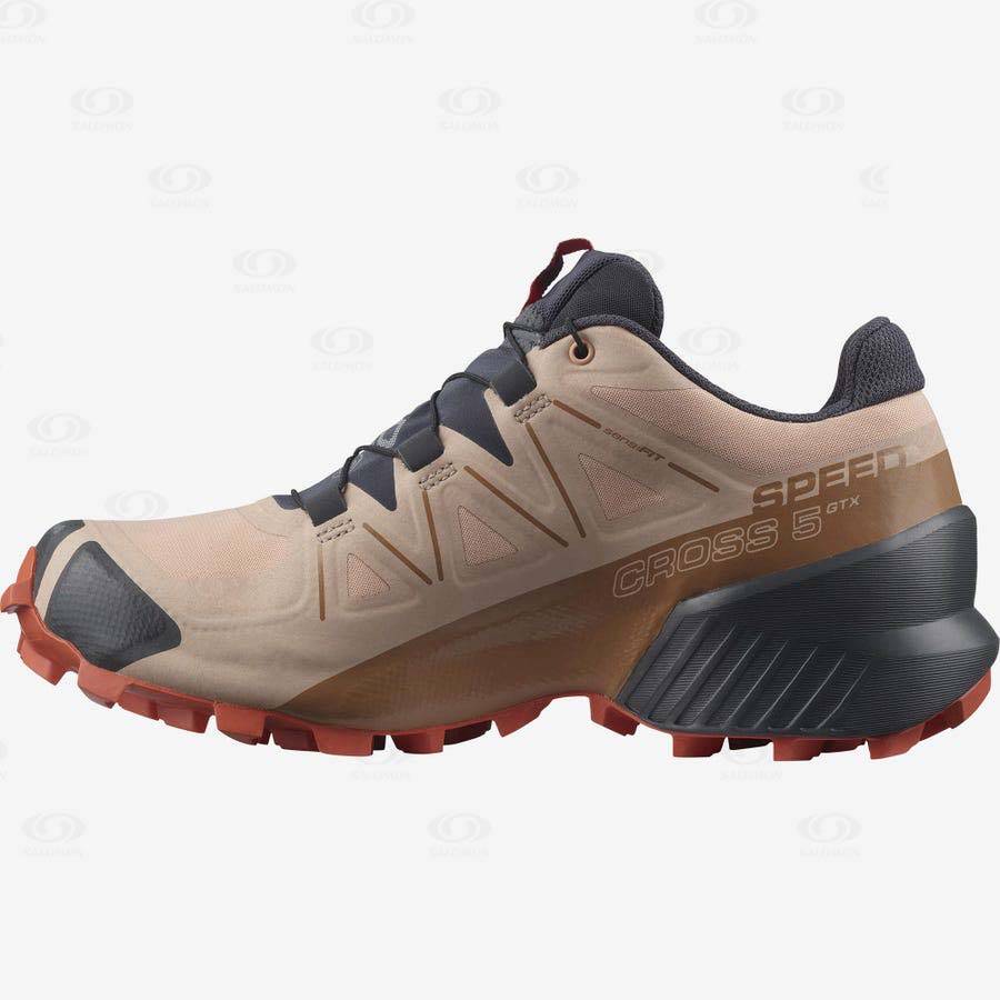 Dámské Nepromokavé Boty Salomon SPEEDCROSS 5 GORE-TEX Hnědé | CZ-W1210