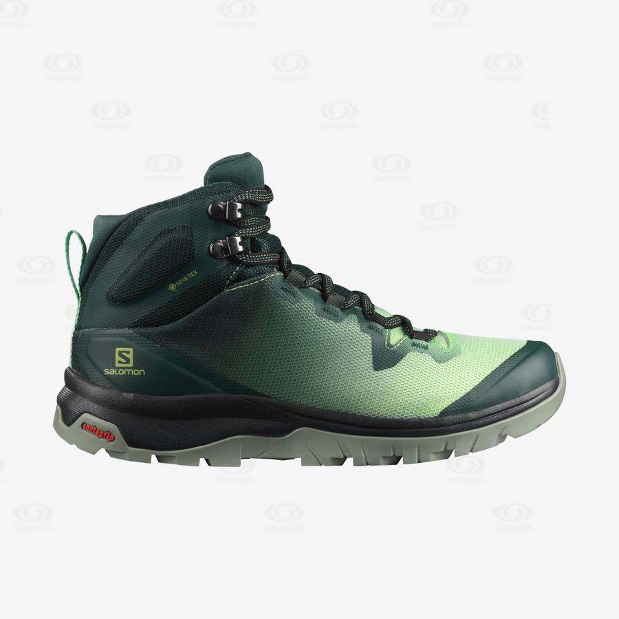 Dámské Nepromokavé Boty Salomon VAYA MID GORE-TEX Zelene | CZ-W2010