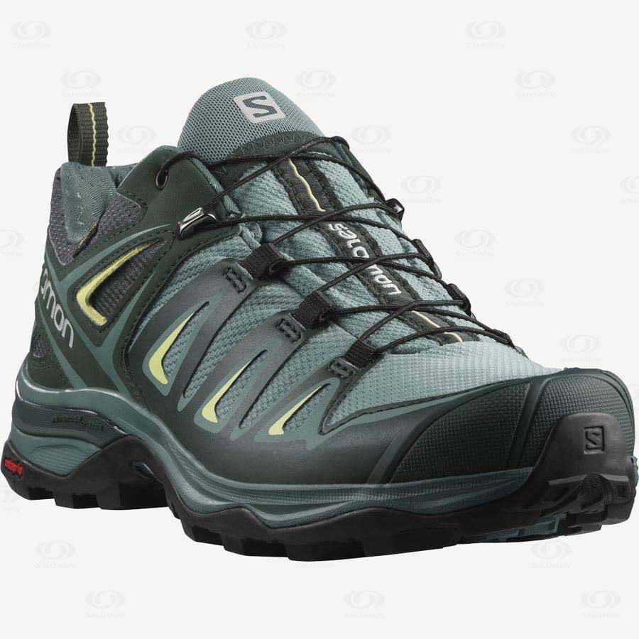 Dámské Nepromokavé Boty Salomon X ULTRA 3 GORE-TEX Zelene | CZ-M1517