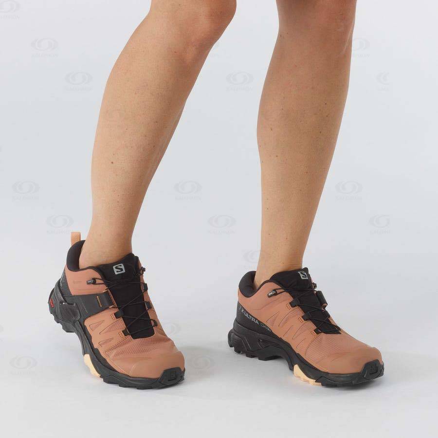 Dámské Nepromokavé Boty Salomon X ULTRA 4 GORE-TEX Hnědé | CZ-M2483