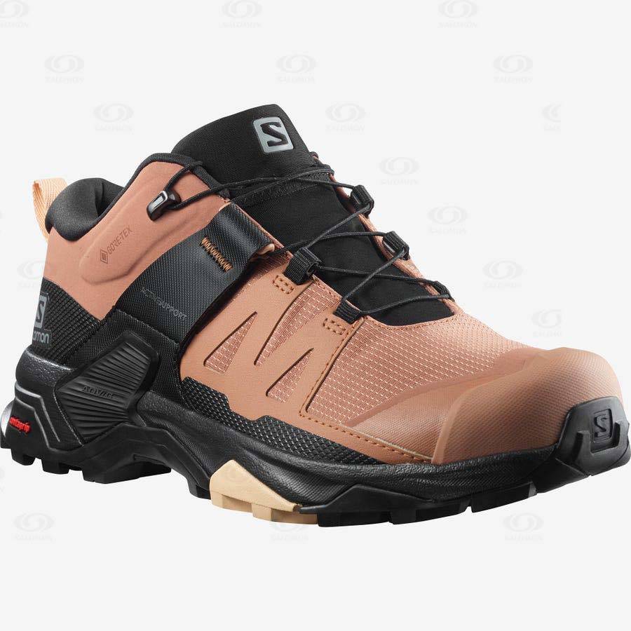 Dámské Nepromokavé Boty Salomon X ULTRA 4 GORE-TEX Hnědé | CZ-M2483