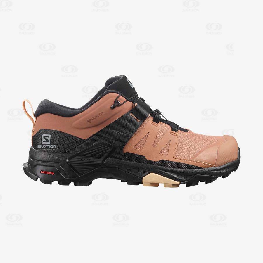 Dámské Nepromokavé Boty Salomon X ULTRA 4 GORE-TEX Hnědé | CZ-M2483