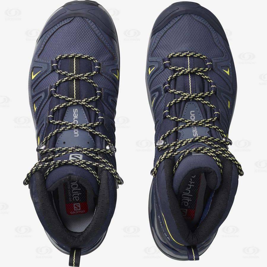 Dámské Nepromokavé Boty Salomon X ULTRA 3 WIDE MID GORE-TEX Blankyt | CZ-S1618