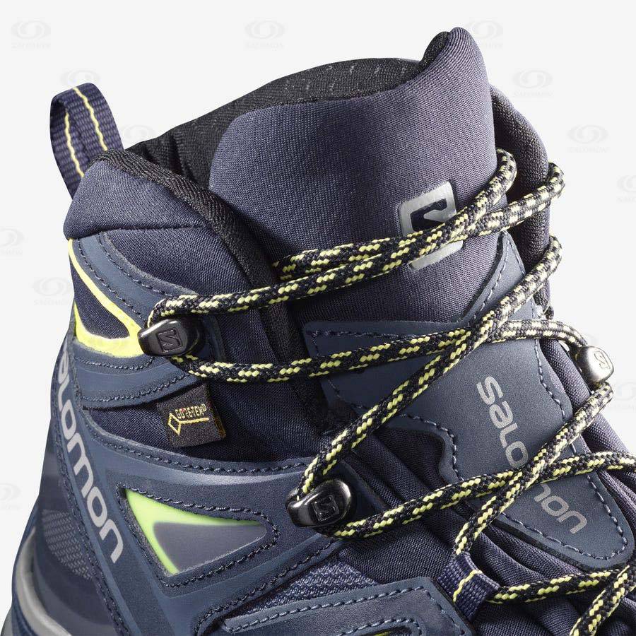 Dámské Nepromokavé Boty Salomon X ULTRA 3 WIDE MID GORE-TEX Blankyt | CZ-S1618
