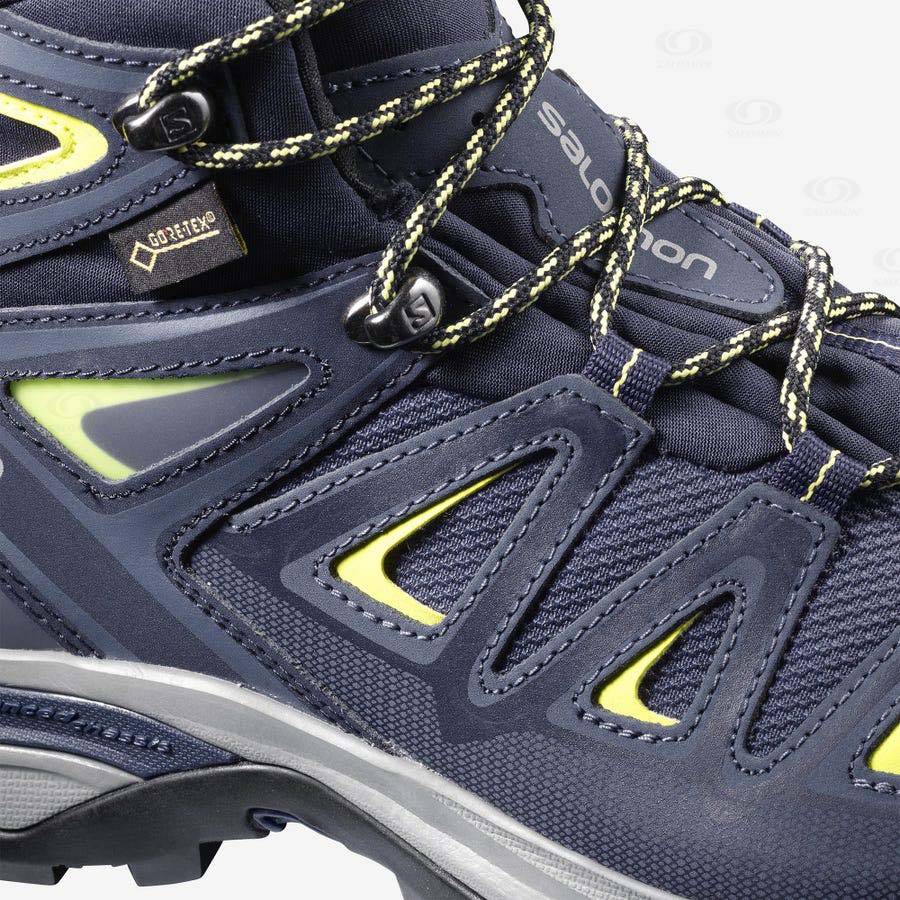 Dámské Nepromokavé Boty Salomon X ULTRA 3 WIDE MID GORE-TEX Blankyt | CZ-S1618