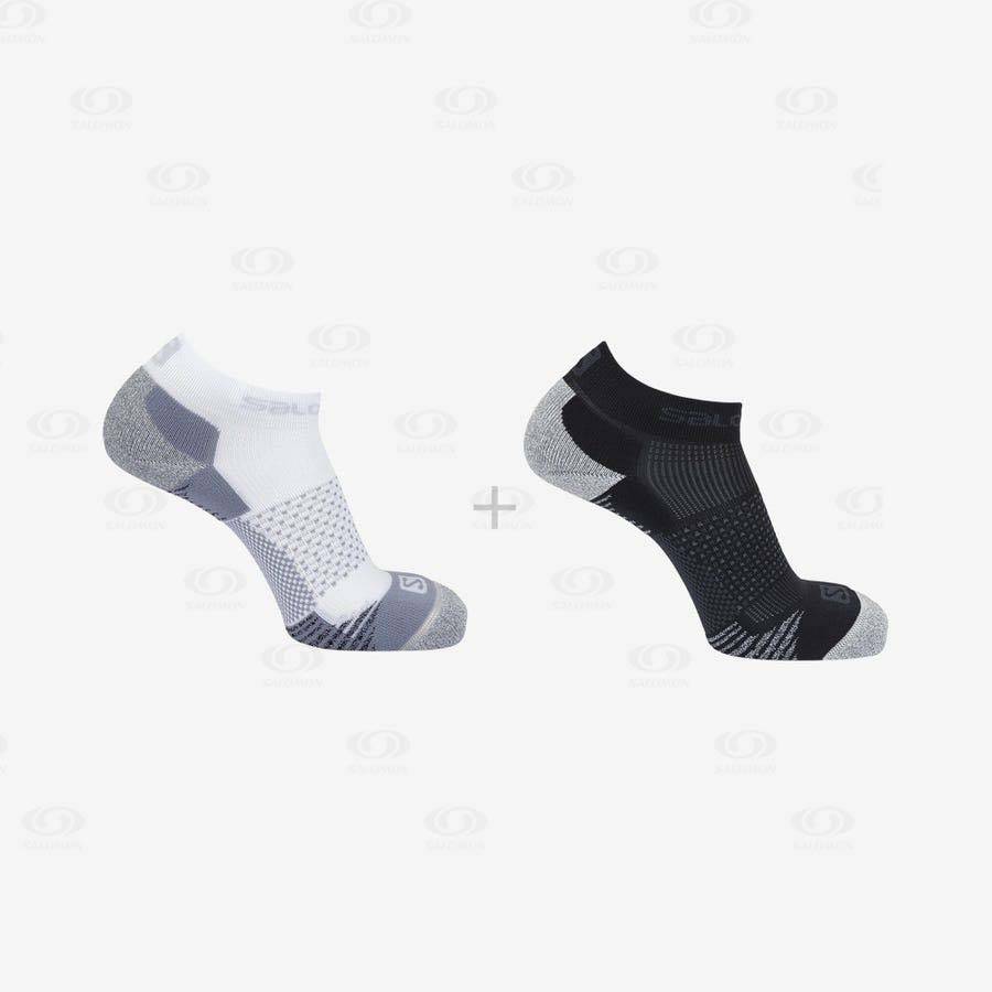Dámské Ponožky Salomon SPEEDCROSS 2-PACK Bílé Černé | CZ-O1014