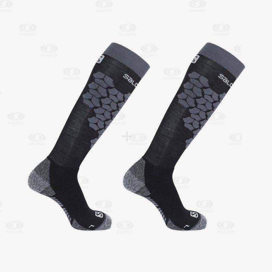 Dámské Ponožky Salomon S/ACCESS 2-PACK Černé | CZ-O1938
