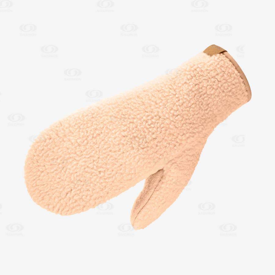 Dámské Rukavice Salomon OUTLIFE FLEECE Béžový | CZ-O1341