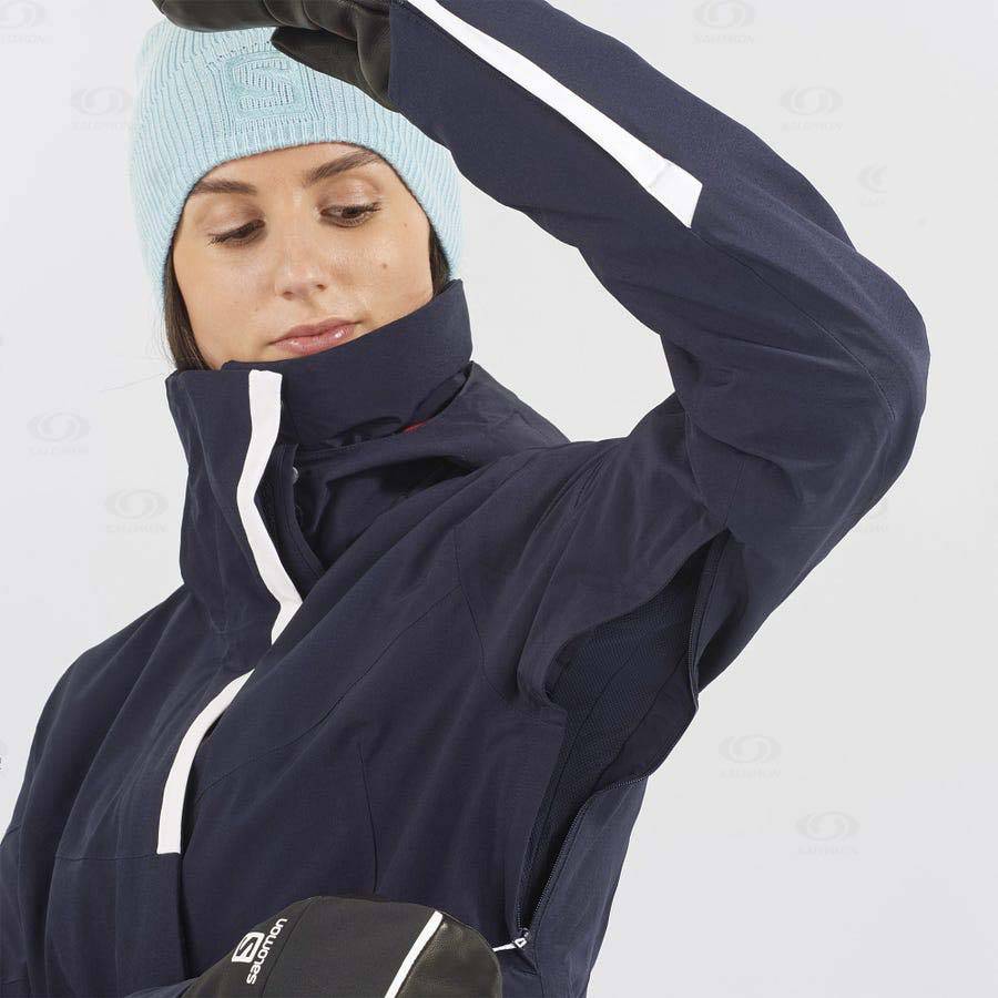 Dámské Softshellová Bunda Salomon Bundy SPEED Tmavě Blankyt | CZ-A1794