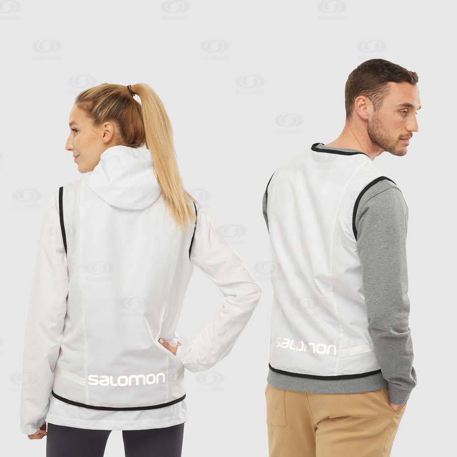 Dámské Softshellová Bunda Salomon Bundy OUTLIFE REVERSIBLE UTILITY U Bílé Černé | CZ-A2627